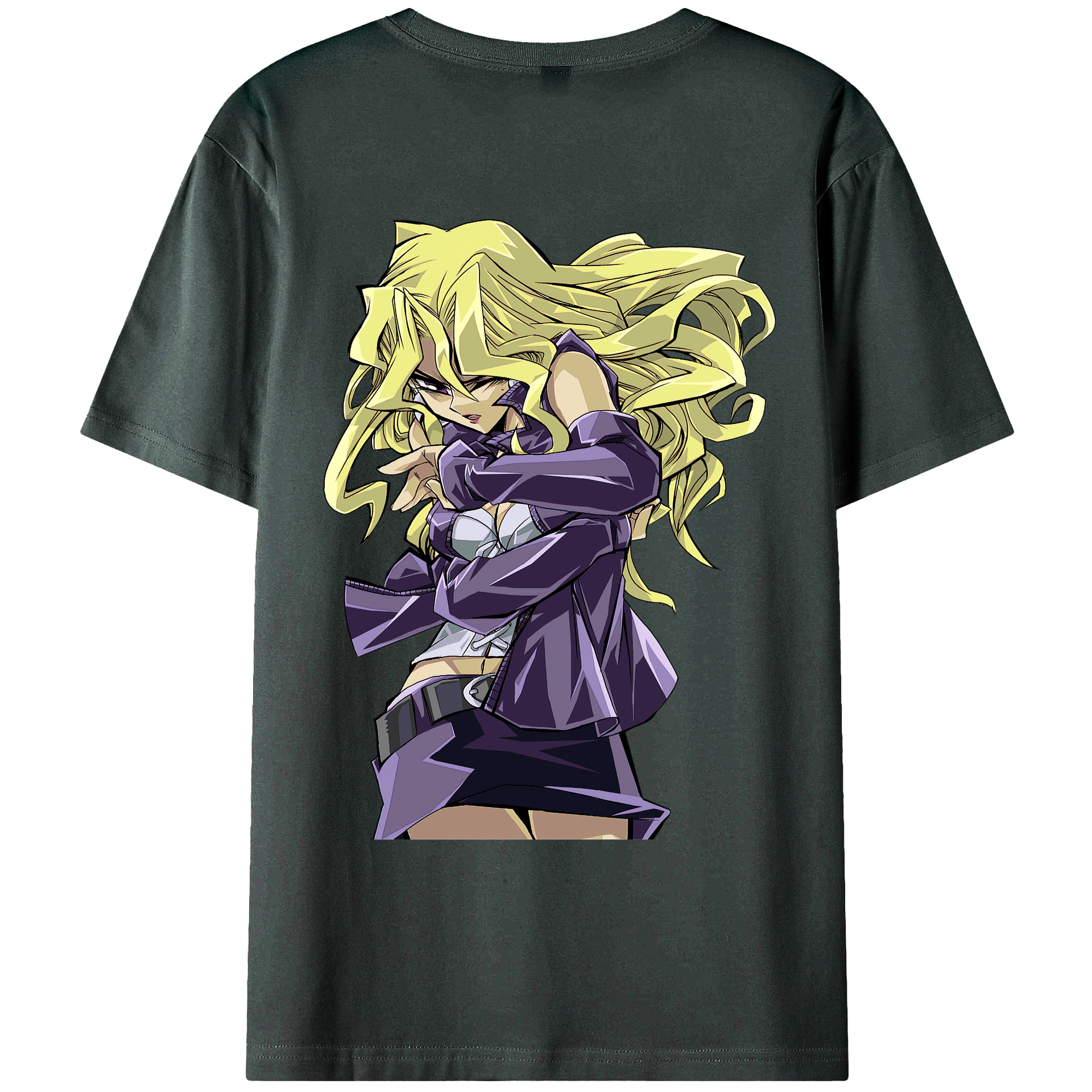 （画像用） 遊☆戯☆王 Yu-Gi-Oh! 綿100％ メンズ半袖Tシャツ（バックプリント） 通気性